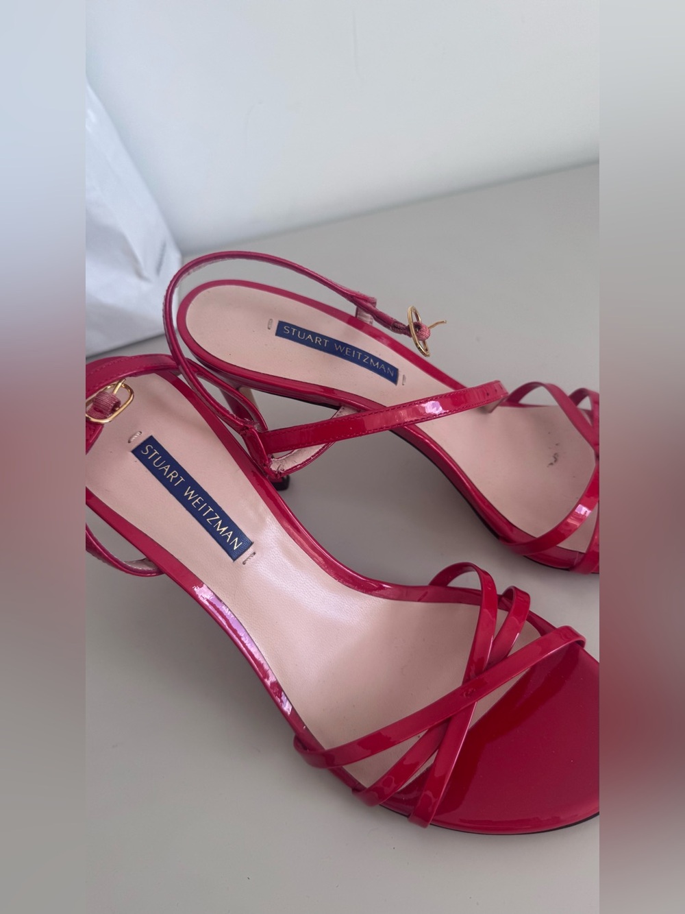 Stuart Weitzman Red Sandals 38,5 - Picture 2 of 5